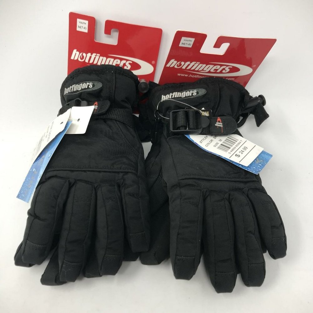 2 PK. - Hot Fingers Youth Rip-N-Go Glove Black